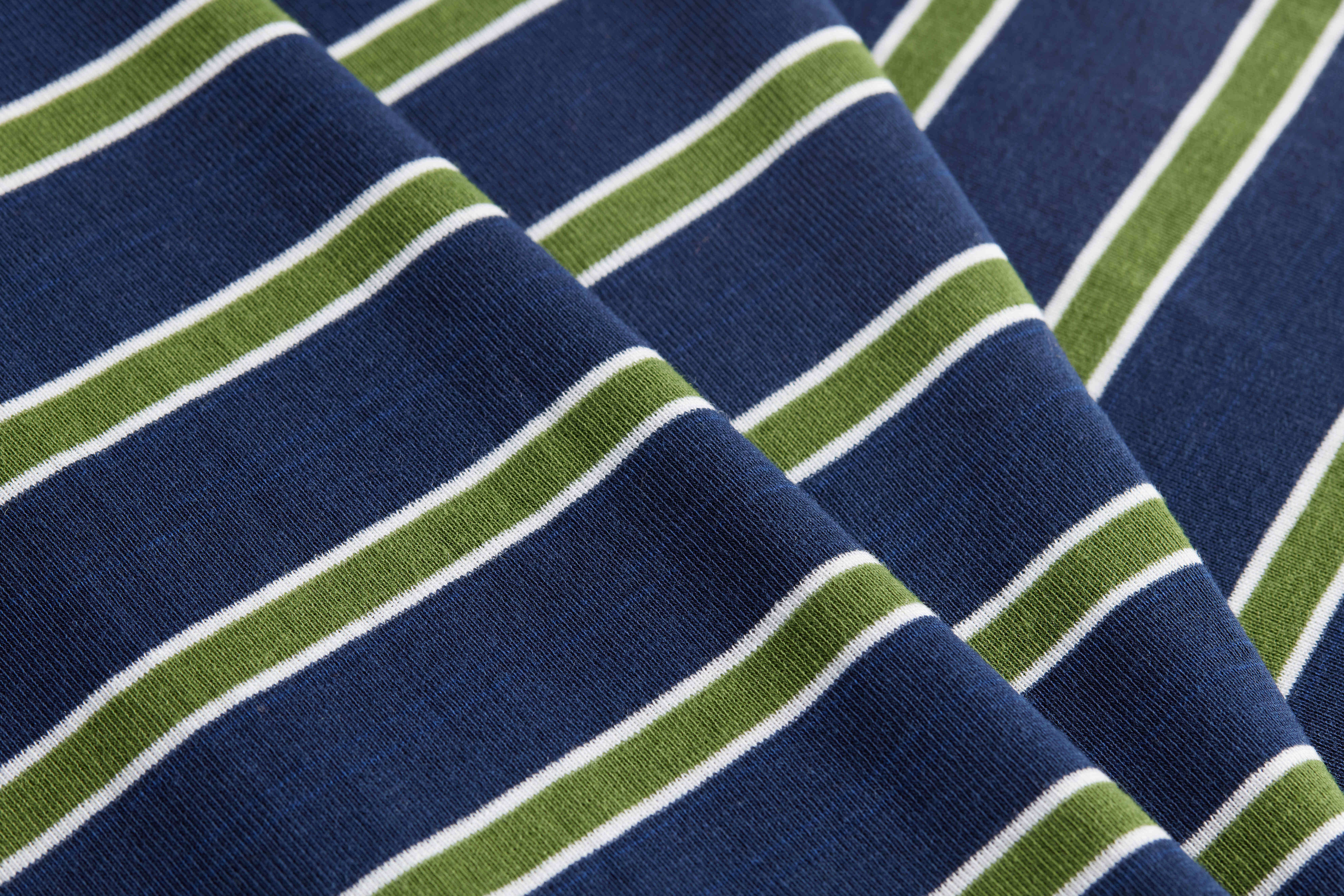 100% polypropylene knit stripe fabrics-dark blue stripe